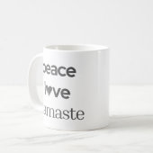 Mug Peace Love Namaste - Modern Motivational Lifestyle (Devant gauche)