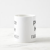 Mug Peace Love Namaste - Modern Motivational Lifestyle (Centre)