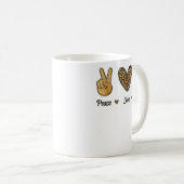 Mug Peace Love New Jersey Leopard Flag Map Souvenirs M (Devant droit)