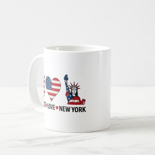 Mug Peace Love New York (Devant gauche)