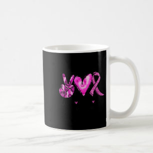 Mug Peace Love Nk Ribbon Sensibilisation au cancer du