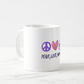 Mug Peace Love Nuring (Devant gauche)