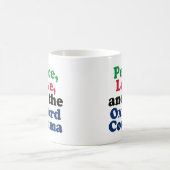 Mug Peace Love Oxford Comma English Grammar Humour (Centre)