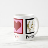 Mug Peace Love Paralegal (Devant droit)