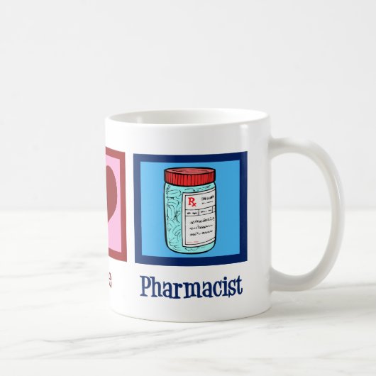 Mug Peace Love Pharmist (Droite)