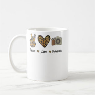 Mug Peace Love Photographie Camera Photographe Caméra