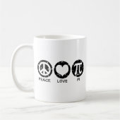 Mug Peace love pi (Gauche)