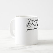 Mug Peace Love Pi Math Love Pi Day Mathématiques Maths (Devant gauche)