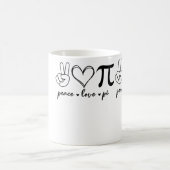 Mug Peace Love Pi Math Love Pi Day Mathématiques Maths (Centre)