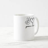 Mug Peace Love Pi Math Love Pi Day Mathématiques Maths (Devant droit)