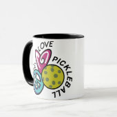 Mug Peace Love Pickleball (Devant gauche)