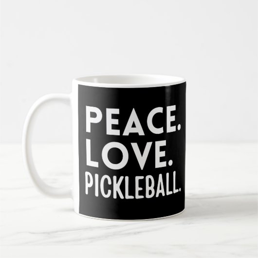 Mug Peace Love Pickleball (Gauche)