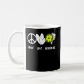 Mug Peace Love Pickleball Funny Pickleball Paddle (Gauche)