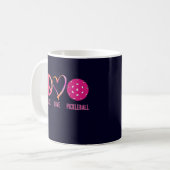 Mug Peace Love Pickleball Sport Don de l'amant (Devant gauche)