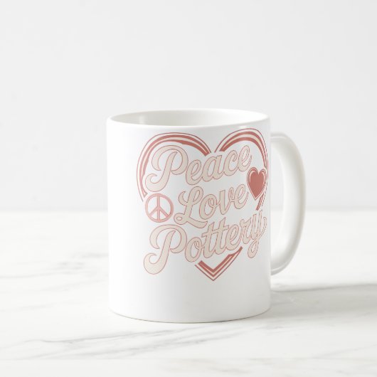 Mug Peace Love Pottery (Devant droit)