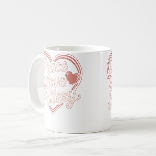 Mug Peace Love Pottery (Devant gauche)
