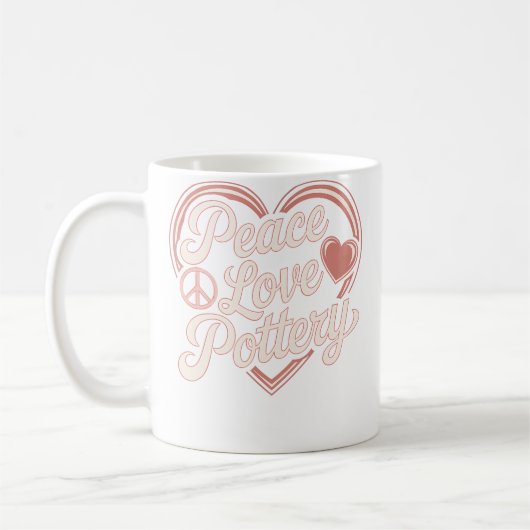 Mug Peace Love Pottery (Gauche)