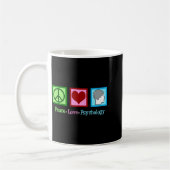 Mug Peace Love Psychology Cute Psychologist  (Gauche)
