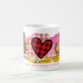 Mug Peace Love Pug Pet Dog Breed Valentine's Day Quote (Centre)