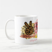 Mug Peace Love Pug Pet Dog Breed Valentine's Day Quote (Gauche)