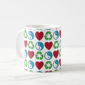 Mug Peace Love Recycle (Devant gauche)