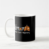 Mug Peace Love Respiratory Therapist Skeleton Fun Hall (Gauche)