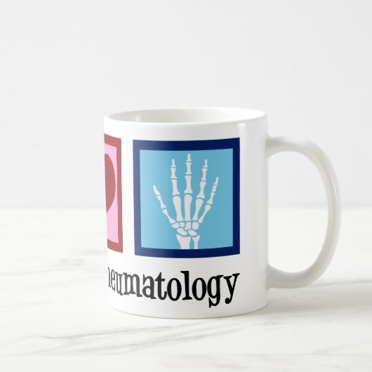Mug Peace Love Rheumatology (Droite)