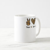 Mug Peace Love Rottweiler Lover Pet Dog Puppy Owner Le (Devant droit)