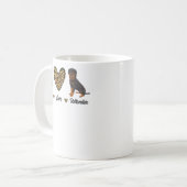 Mug Peace Love Rottweiler Lover Pet Dog Puppy Owner Le (Devant gauche)