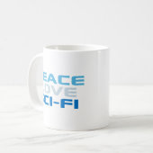 Mug Peace Love Sci-Fi (Devant gauche)