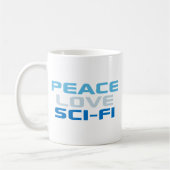 Mug Peace Love Sci-Fi (Gauche)