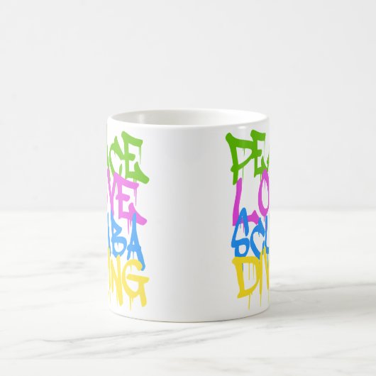 Mug Peace Love Scuba Diving (Centre)