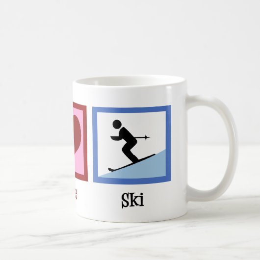 Mug Peace Love Ski (Droite)