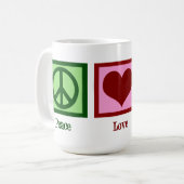 Mug Peace Love SLP mignon orthophoniste Noël (Devant gauche)