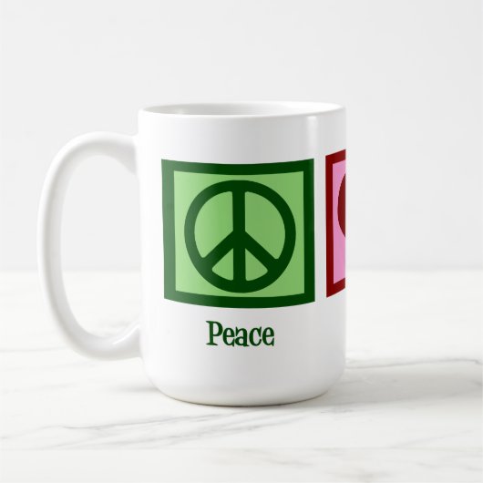 Mug Peace Love SLP mignon orthophoniste Noël (Gauche)