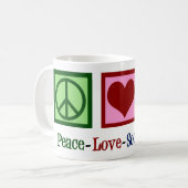 Mug Peace Love Social Work Cute Social Worker (Devant gauche)