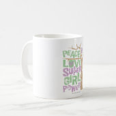 Mug Peace Love & Supergirl Power (Devant gauche)