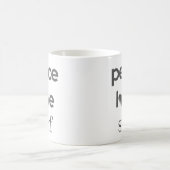 Mug Peace Love Surf -Coastal Surfer Life- Beach Lover (Centre)