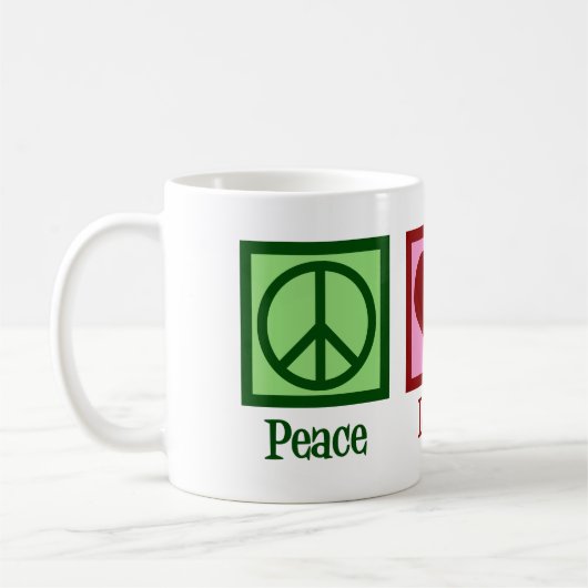 Mug Peace Love Surfing (Gauche)