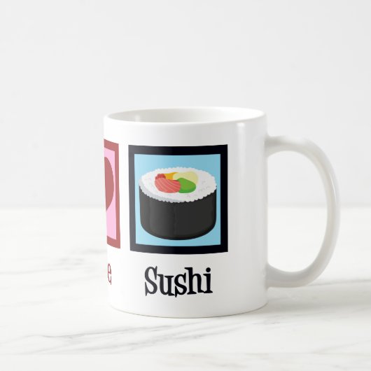 Mug Peace Love Sushi (Droite)