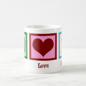 Mug Peace Love Sweet 16 mignon 16e anniversaire (Centre)