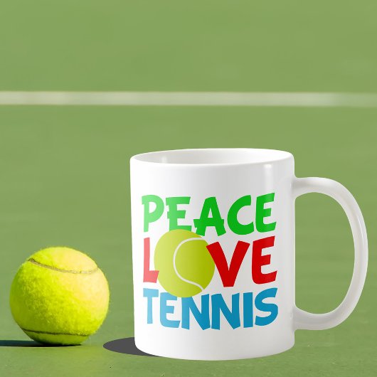 Mug Peace Love Tennis