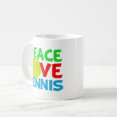 Mug Peace Love Tennis (Devant gauche)