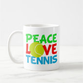 Mug Peace Love Tennis (Gauche)