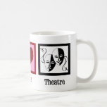 Mug Peace Love Theater Actor Don<br><div class="desc">Peace Love Theater tasse avec un design mignon d'un signe de paix vert, coeur, et deux masques de théâtre représentant un acteur et une actrice dans le théâtre. Un joli cadeau de club de théâtre pour quelqu'un qui aime jouer dans les pièces et les productions théâtrales. Un grand dramaturge présent...</div>