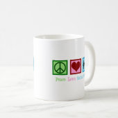 Mug Peace Love Travail social (Devant droit)