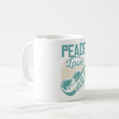 Mug Peace Love Ukulele (Devant gauche)