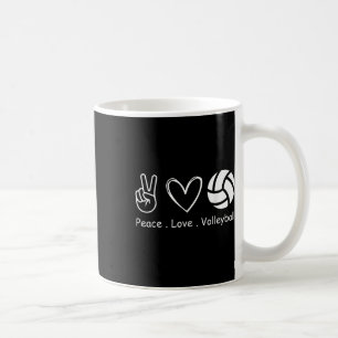 Mug Peace Love Volleyball Joueur Équipe Sport Volleyba