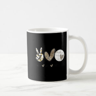 Mug Peace Love Volleyball Maman Empreinte de léopard C