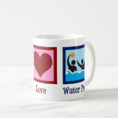 Mug Peace Love Water Polo (Devant droit)